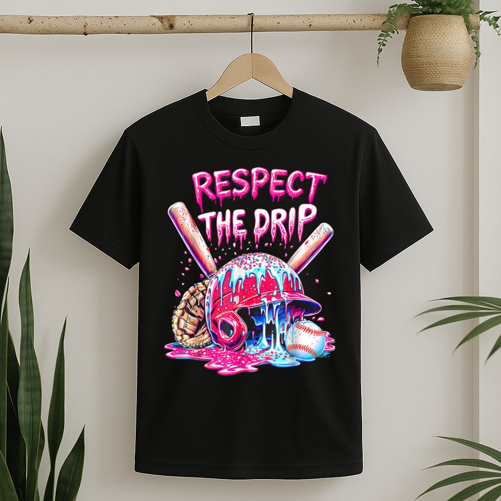 Cool Sport Baseball Home Plate Drip With Sprinkles Drip  T-Shirt