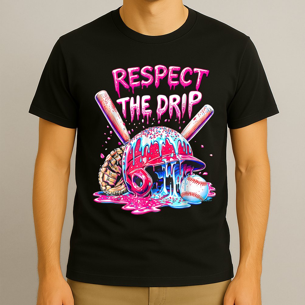 Cool Sport Baseball Home Plate Drip With Sprinkles Drip  T-Shirt