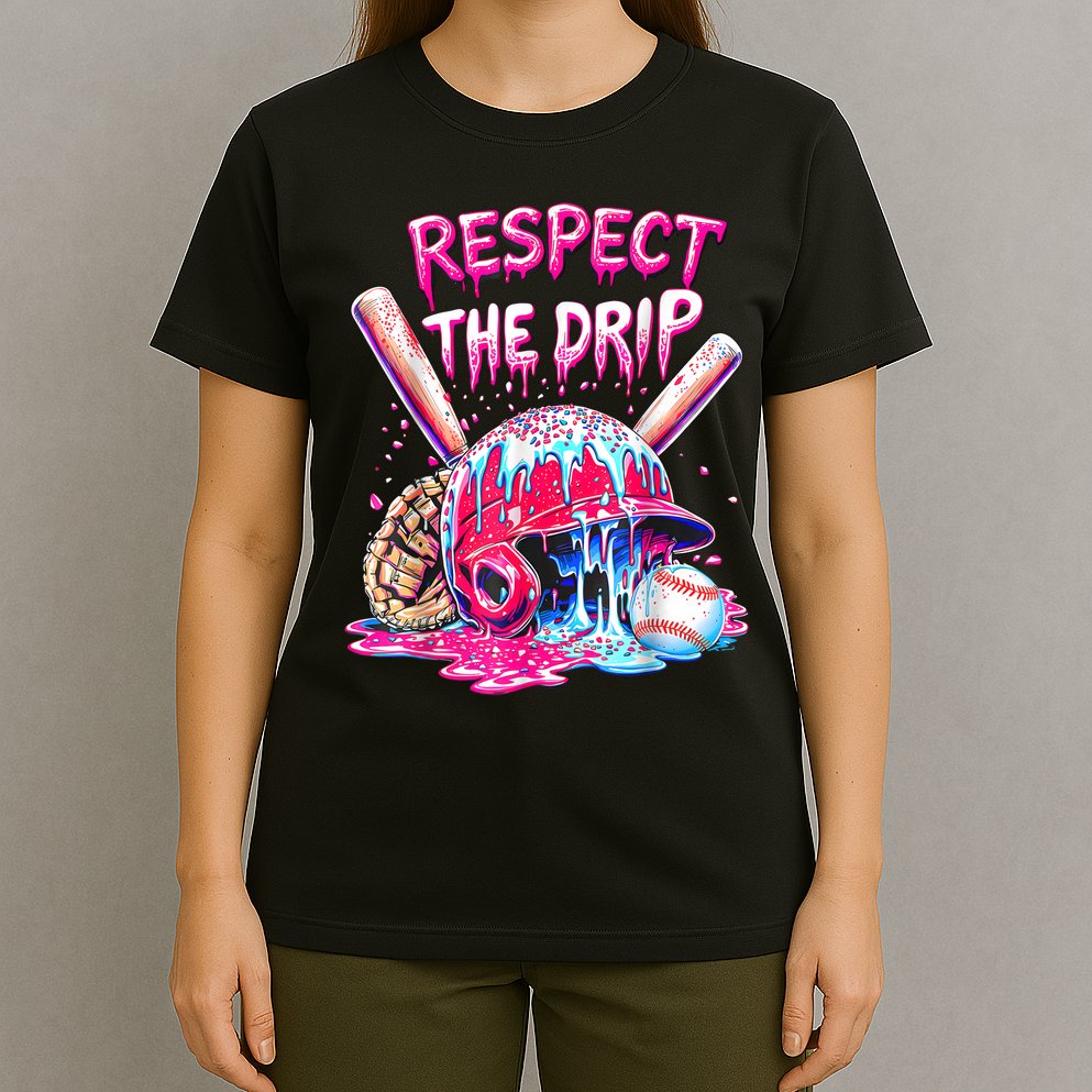 Cool Sport Baseball Home Plate Drip With Sprinkles Drip  T-Shirt