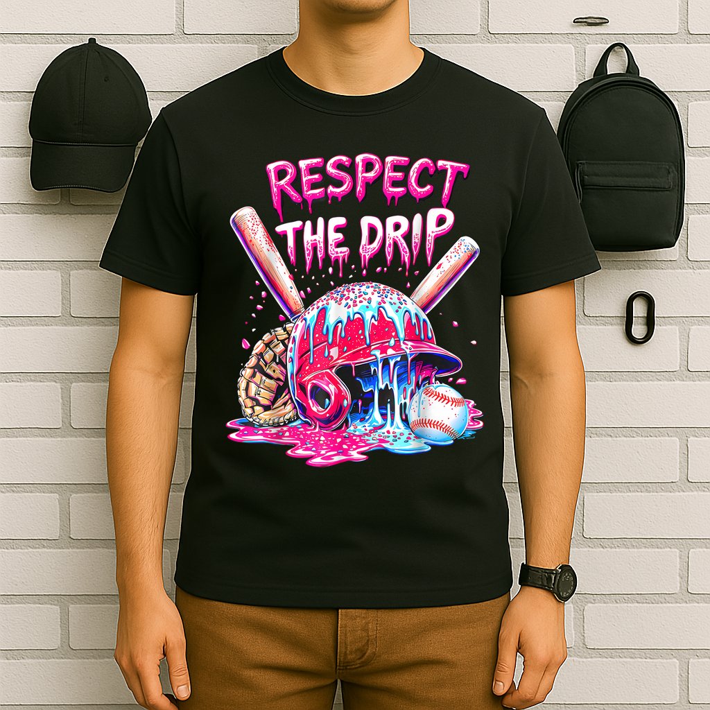 Cool Sport Baseball Home Plate Drip With Sprinkles Drip  T-Shirt