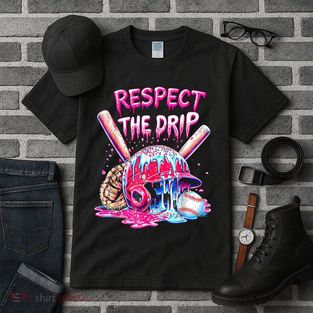 Cool Sport Baseball Home Plate Drip With Sprinkles Drip  Tall T-Shirt