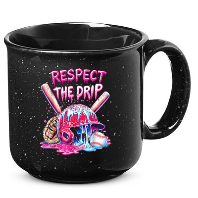 Cool Sport Baseball Home Plate Drip With Sprinkles Drip  15oz Campfire Ceramic Mug