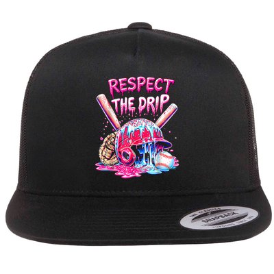 Cool Sport Baseball Home Plate Drip With Sprinkles Drip  Flatbill Hat