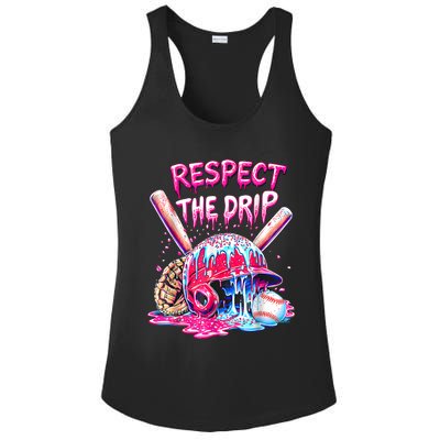 Cool Sport Baseball Home Plate Drip With Sprinkles Drip  Ladies PosiCharge Competitor Racerback Tank