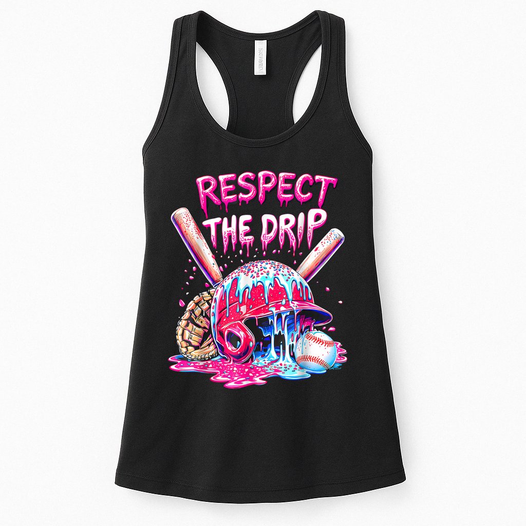 Cool Sport Baseball Home Plate Drip With Sprinkles Drip  Womens Tank Top
