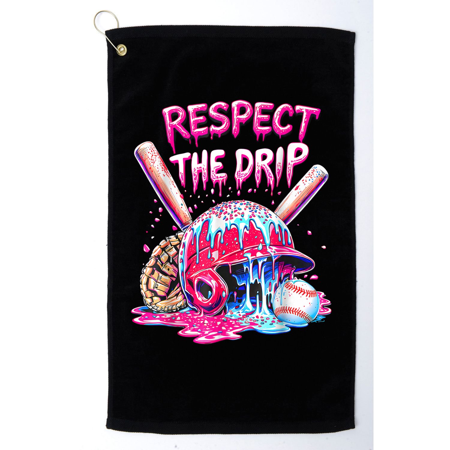Cool Sport Baseball Home Plate Drip With Sprinkles Drip  Golf Towel