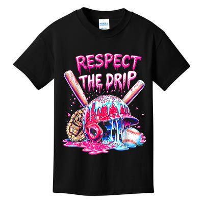 Cool Sport Baseball Home Plate Drip With Sprinkles Drip  Kids T-Shirt
