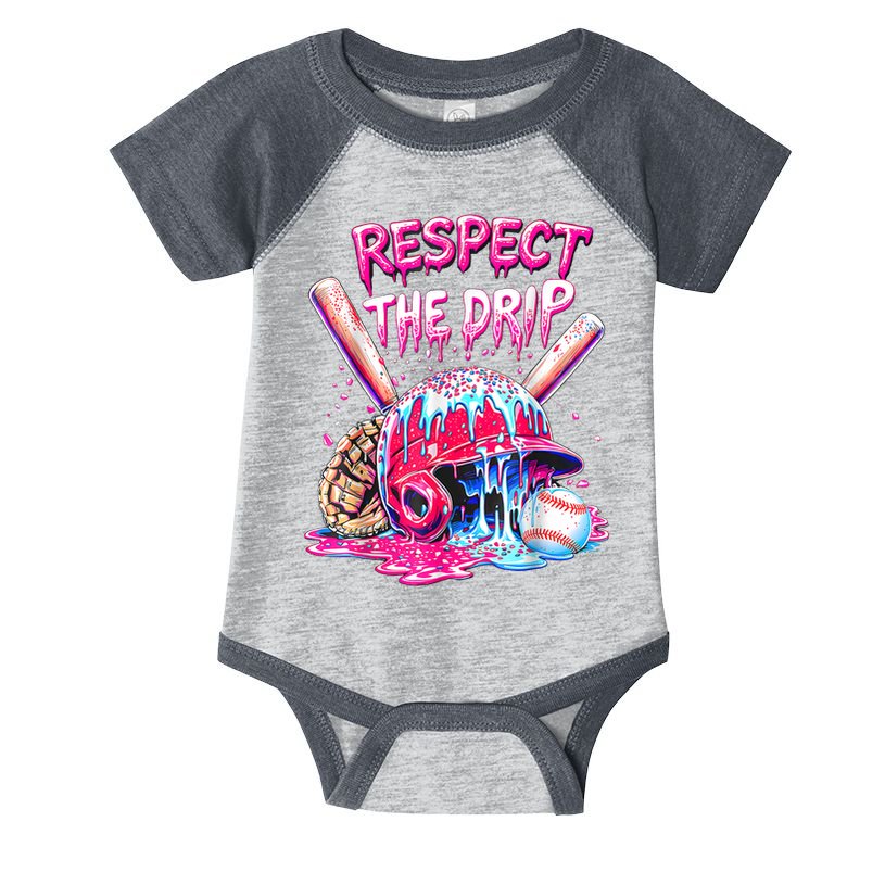 Cool Sport Baseball Home Plate Drip With Sprinkles Drip  Infant Baby Jersey Bodysuit