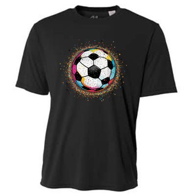 Colorful Soccer Ball Fan For Soccer Mom Cute Gift Cooling Performance Crew T-Shirt