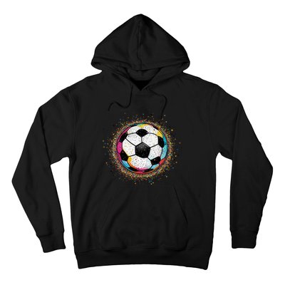 Colorful Soccer Ball Fan For Soccer Mom Cute Gift Hoodie