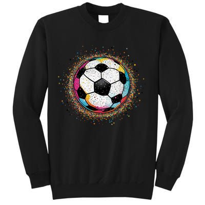 Colorful Soccer Ball Fan For Soccer Mom Cute Gift Sweatshirt