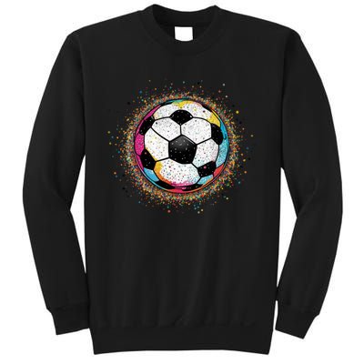 Colorful Soccer Ball Fan For Soccer Mom Cute Gift Sweatshirt