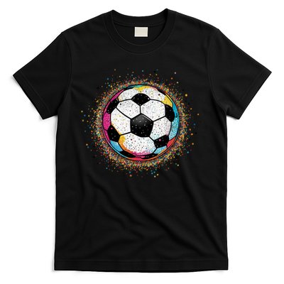 Colorful Soccer Ball Fan For Soccer Mom Cute Gift T-Shirt