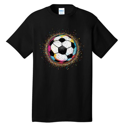 Colorful Soccer Ball Fan For Soccer Mom Cute Gift Tall T-Shirt