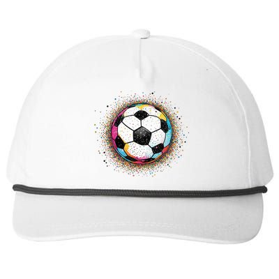 Colorful Soccer Ball Fan For Soccer Mom Cute Gift Snapback Five-Panel Rope Hat