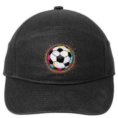 Colorful Soccer Ball Fan For Soccer Mom Cute Gift 7-Panel Snapback Hat