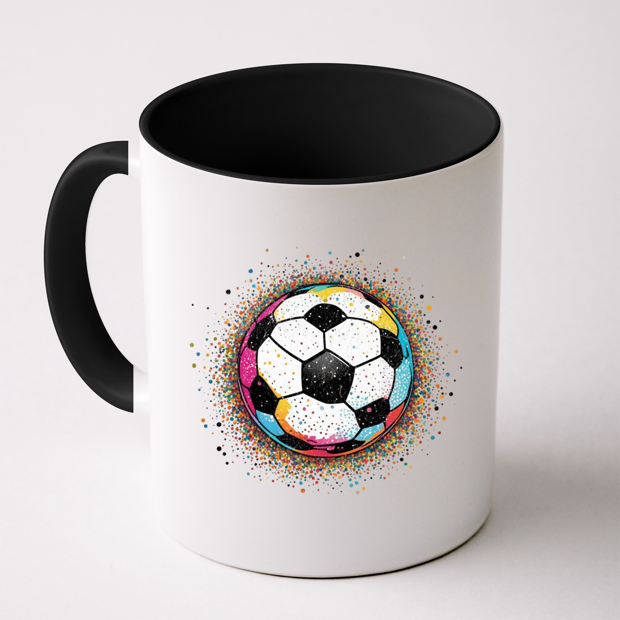 Colorful Soccer Ball Fan For Soccer Mom Cute Gift Mug