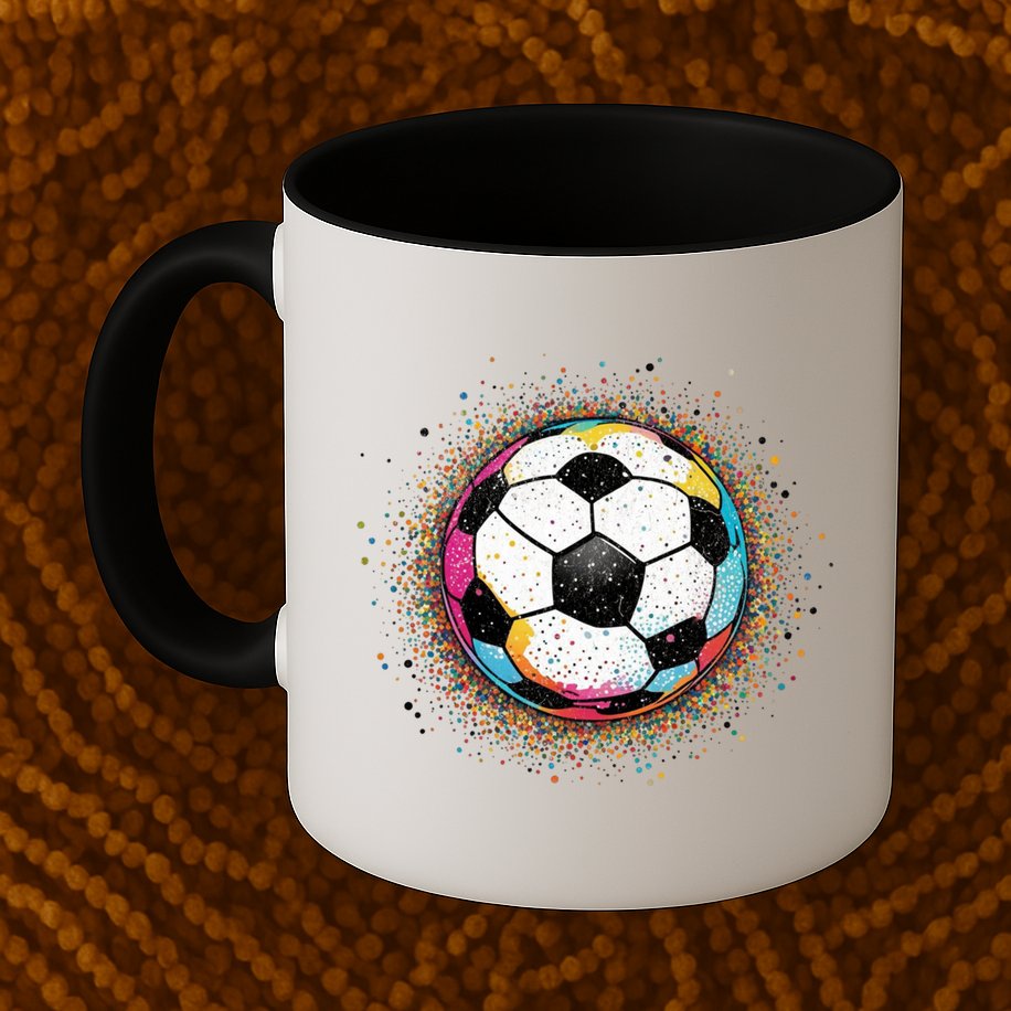Colorful Soccer Ball Fan For Soccer Mom Cute Gift Mug