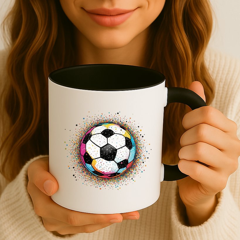 Colorful Soccer Ball Fan For Soccer Mom Cute Gift Mug