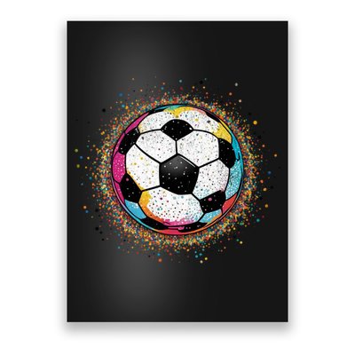 Colorful Soccer Ball Fan For Soccer Mom Cute Gift Poster