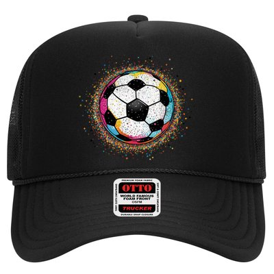 Colorful Soccer Ball Fan For Soccer Mom Cute Gift Trucker Hat