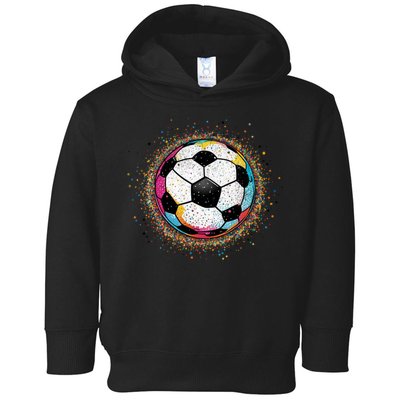 Colorful Soccer Ball Fan For Soccer Mom Cute Gift Toddler Hoodie