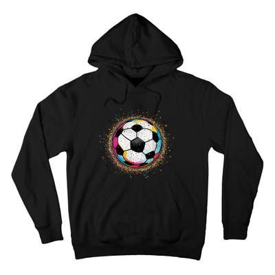 Colorful Soccer Ball Fan For Soccer Mom Cute Gift Tall Hoodie