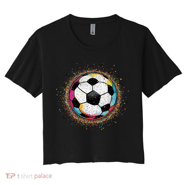 Colorful Soccer Ball Fan For Soccer Mom Cute Gift Crop Top
