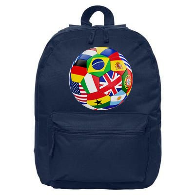 Cool Soccer Ball With World Flags 16 in Basic Backpack