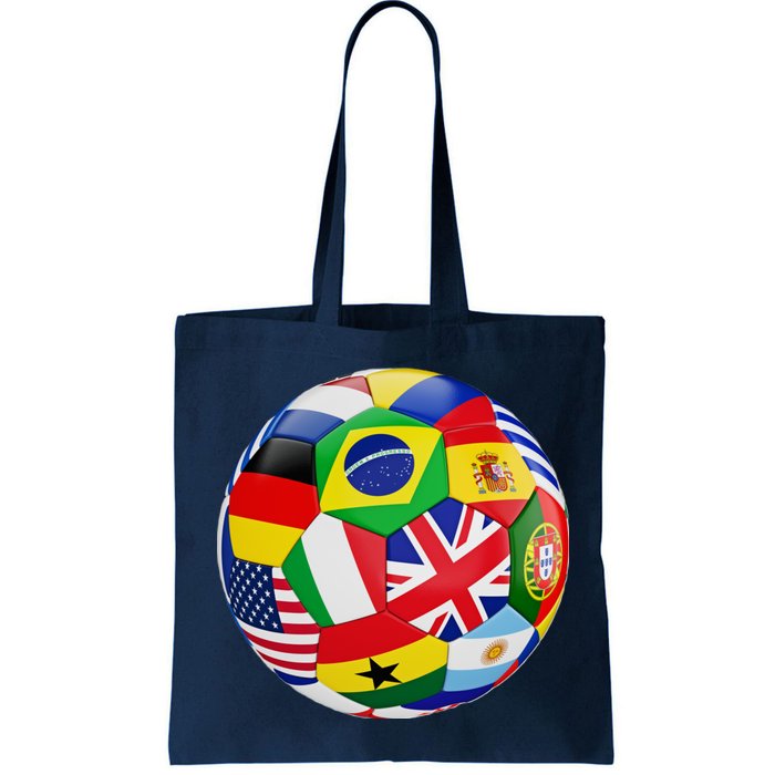 Cool Soccer Ball With World Flags Bag