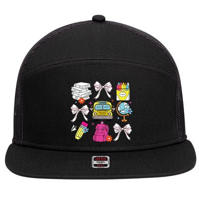 Coquette School Back To School 7 Panel Mesh Trucker Snapback Hat