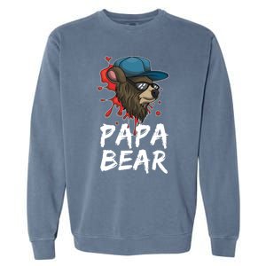 Cool Sunglasses Bear Daddy Animal Family Dad Papa Bear Gift Garment-Dyed Sweatshirt