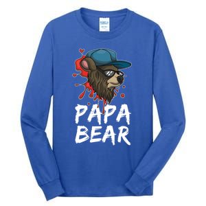 Cool Sunglasses Bear Daddy Animal Family Dad Papa Bear Gift Tall Long Sleeve T-Shirt