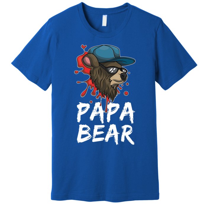 Cool Sunglasses Bear Daddy Animal Family Dad Papa Bear Gift Premium T-Shirt