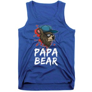 Cool Sunglasses Bear Daddy Animal Family Dad Papa Bear Gift Tank Top