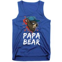 Cool Sunglasses Bear Daddy Animal Family Dad Papa Bear Gift Tank Top