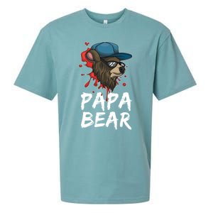 Cool Sunglasses Bear Daddy Animal Family Dad Papa Bear Gift Sueded Cloud Jersey T-Shirt