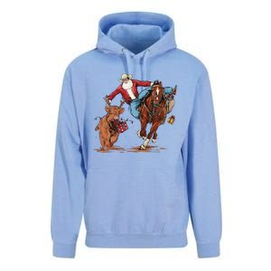 Cowboy Santa Bulldogging Christmas Xmas Unisex Surf Hoodie