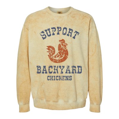 Chicken Support Backyard Casual Chicken Farming Colorblast Crewneck Sweatshirt