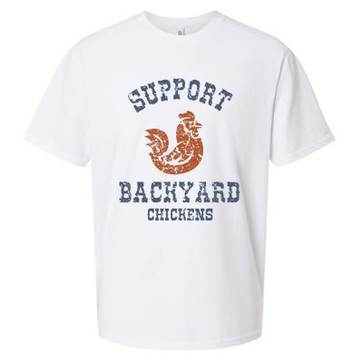 Chicken Support Backyard Casual Chicken Farming Sueded Cloud Jersey T-Shirt