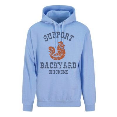 Chicken Support Backyard Casual Chicken Farming Unisex Surf Hoodie