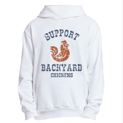 Chicken Support Backyard Casual Chicken Farming Urban Pullover Hoodie