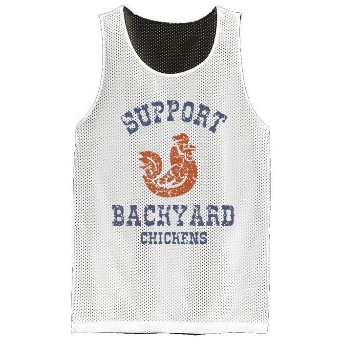 Chicken Support Backyard Casual Chicken Farming Mesh Reversible Basketball Jersey Tank