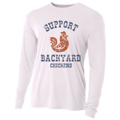 Chicken Support Backyard Casual Chicken Farming Cooling Performance Long Sleeve Crew