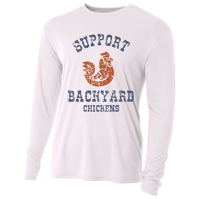 Chicken Support Backyard Casual Chicken Farming Cooling Performance Long Sleeve Crew