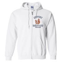 Chicken Support Backyard Casual Chicken Farming Full Zip Hoodie