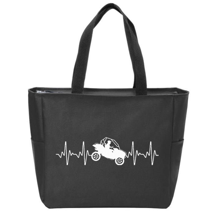 Cool Side By Side Sxs Heartbeat Utv Off Road Zip Tote Bag