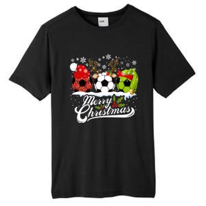 Christmas Soccer Ball Santa Hat Elf Reindeer Funny Xmas Gift Tall Fusion ChromaSoft Performance T-Shirt