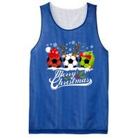 Christmas Soccer Ball Santa Hat Elf Reindeer Funny Xmas Gift Mesh Reversible Basketball Jersey Tank