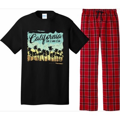 California Surfing Beach Summer Vintage Retro Surf Gift Pajama Set